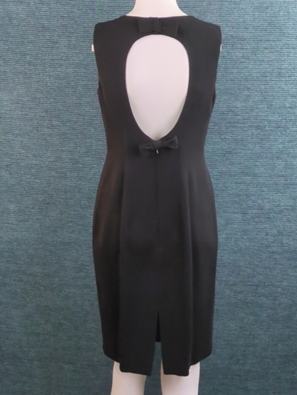 Vintage 90s Carole Little Petites Beaded Little Black Dress - Picture 9 of 16